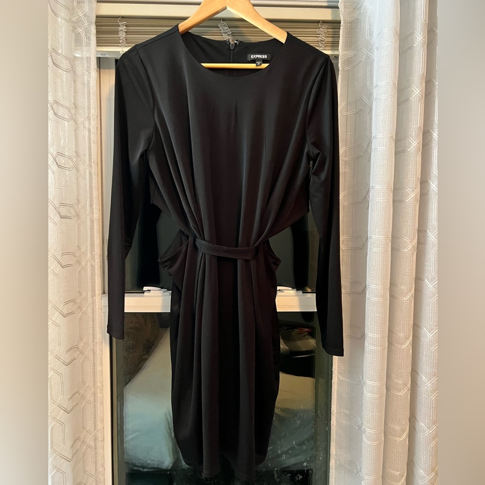 Women’s Black Dress with Side Peekaboo